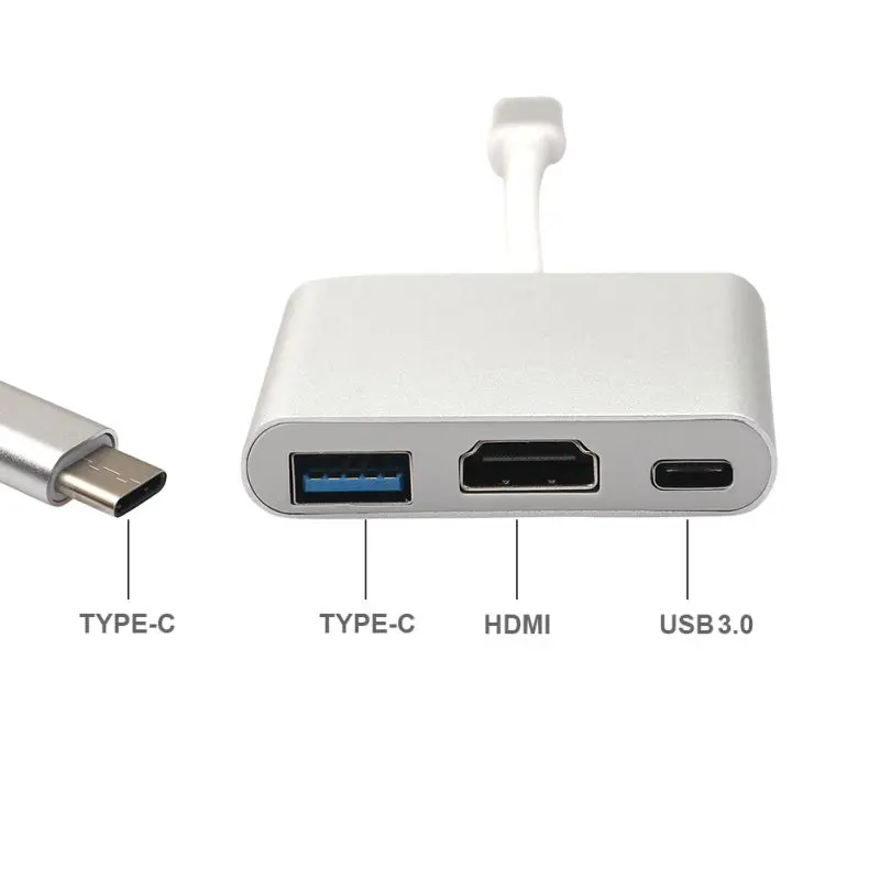 High Speed 3 in 1 Type-C USB C Male To HDTV HDMI / USB3.0 / USB3.1 Female Convertor Cable Adapter For Macbook
High Speed 3 in 1 Type-C USB C Male To HDTV HDMI / USB3.0 / USB3.1 Female Convertor Cable Adapter For Macbook