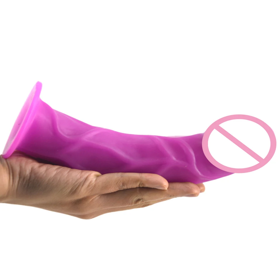 Bend Twisted Dildo Realistic Clear Grain Penis Suction Cup Friction G-spot Insert Anal Plug Adult Sex Toy For Woman Erotic Store