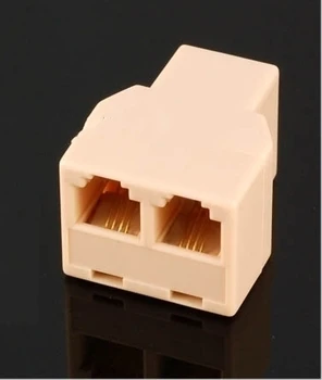 RJ11 6P4C Telephone Splitter Extender Adapter RJ11 Junction box (1x 6P4C socket to 2x 6P4C sockets)
RJ11 6P4C Telephone Splitter Extender Adapter RJ11 Junction box (1x 6P4C socket to 2x 6P4C sockets)