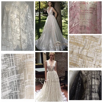1Yards Luxu Glitzy Embroidery Sequin Fabric Material Gold Silver Sparkly Fabric For Clothsing Evening dress Wedding dress Making
1Yards Luxu Glitzy Embroidery Sequin Fabric Material Gold Silver Sparkly Fabric For Clothsing Evening dress Wedding dress Making