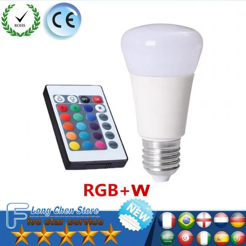 New Design 10W 20W E27 RGB Lamp 16 Colors Intelligent LED Light Bulb Lamps Spotlight+IR Remote Control Candle Lamp Ball Lamps
New Design 10W 20W E27 RGB Lamp 16 Colors Intelligent LED Light Bulb Lamps Spotlight+IR Remote Control Candle Lamp Ball Lamps