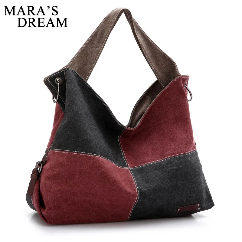 

Mara's Dream Large Capacity Handbags Canvas Bag Women Fashion Patchwork Shoulder Bag Women 2021 Casual Tote Bags Travel Handbag