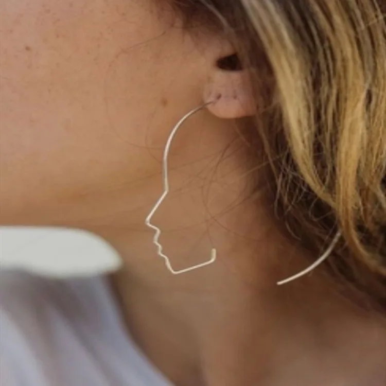 Trendy Gold Silver Color Human Face Profile Dangle Earrings for Women Boho Drop Earrings Jewelry Gifts
Trendy Gold Silver Color Human Face Profile Dangle Earrings for Women Boho Drop Earrings Jewelry Gifts