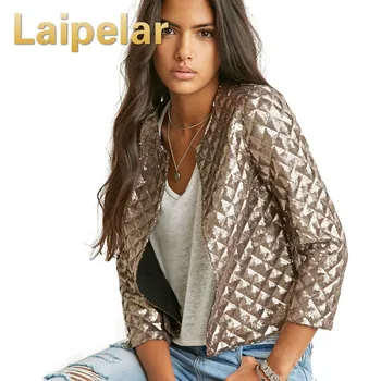 Laipelar 2018 Brand New Spring Autumn Style Vogue Lozenge Women Gold Sequins Jackets Three quater sleeve Fashion Coats Outwears
Laipelar 2018 Brand New Spring Autumn Style Vogue Lozenge Women Gold Sequins Jackets Three quater sleeve Fashion Coats Outwears