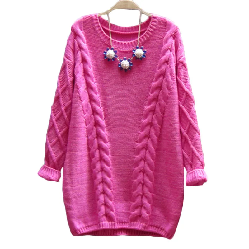 Autumn winter New Women Korean loose large size twist O neck pullover Sweater Female long knit Bottoming Shirt Sweaters A1115
Autumn winter New Women Korean loose large size twist O neck pullover Sweater Female long knit Bottoming Shirt Sweaters A1115