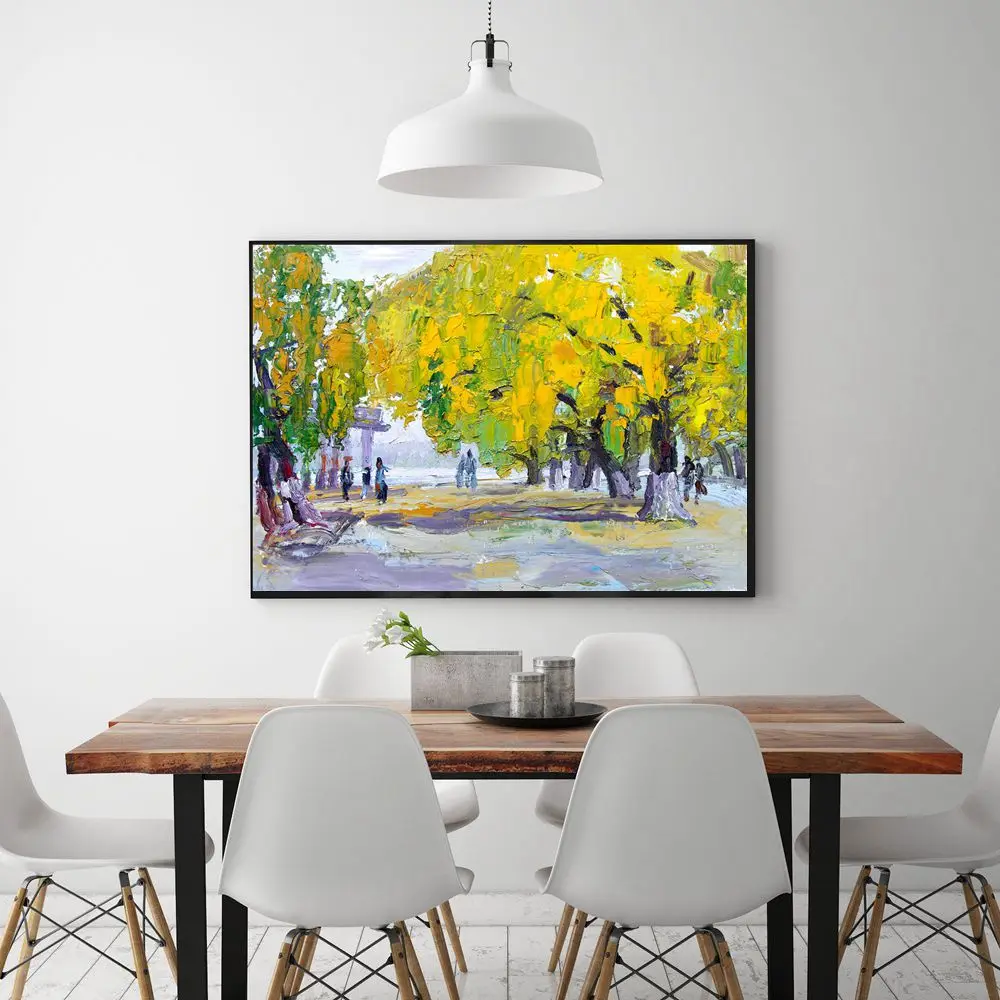 Abstract Painting Print on Canvas Knife Artwork Yellow Trees Autumn Landscape Wall Art Picture for Living Room Home Wall Decor
Abstract Painting Print on Canvas Knife Artwork Yellow Trees Autumn Landscape Wall Art Picture for Living Room Home Wall Decor