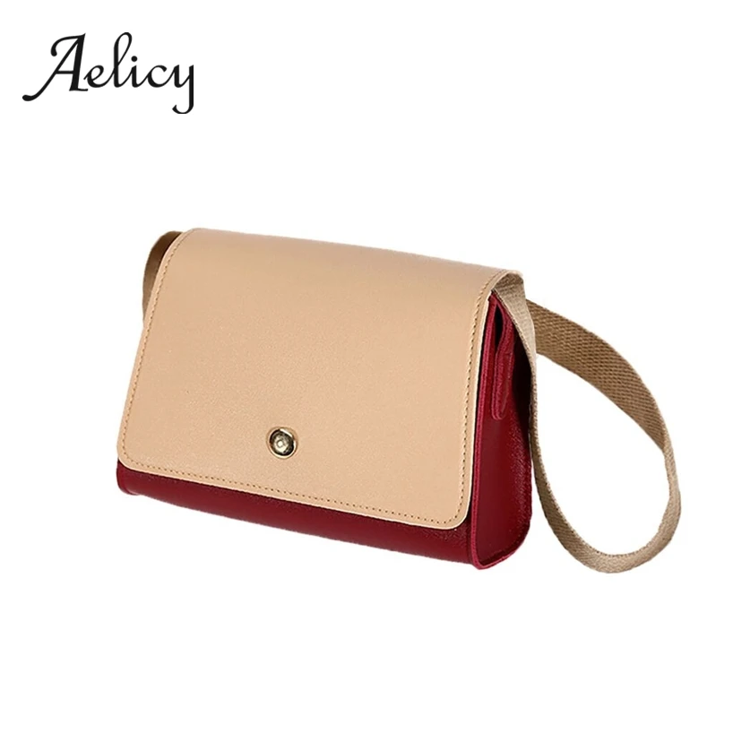 Aelicy Female Leisure Hit Color Messenger Satchel Tote Crossbody Bag Women Simple PU Leather Student Girls Flip Shoulder Bag 
Aelicy Female Leisure Hit Color Messenger Satchel Tote Crossbody Bag Women Simple PU Leather Student Girls Flip Shoulder Bag