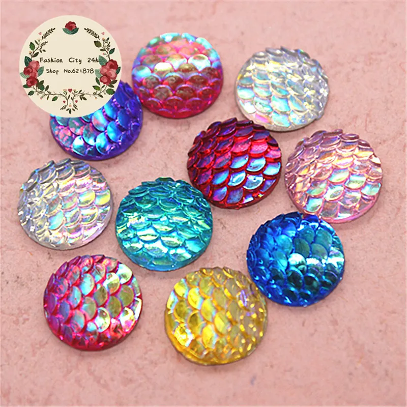 100PCS 11mm Shiny AB Fish Scale Pattern Flatback Resin Cabochon DIY Decorative Craft Scrapbooking
100PCS 11mm Shiny AB Fish Scale Pattern Flatback Resin Cabochon DIY Decorative Craft Scrapbooking
