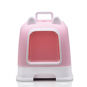 Fully enclosed litter box deodorant anti-splash large cat toilet with drawer cat ear style cat supplies
Fully enclosed litter box deodorant anti-splash large cat toilet with drawer cat ear style cat supplies