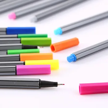 

24 Colors School Gel Pen Set Micron Line Sketch Gelpen Colored 0.4mm Coloring Art Porous-Point Pens Japan Drawing Marker Gift