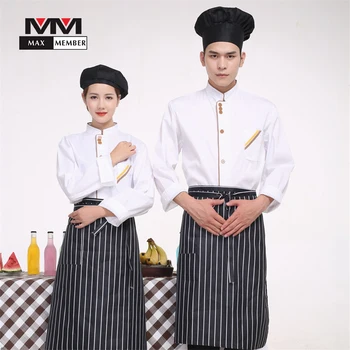 White Men and Women Single-breasted Long Sleeved Chef Jacket Restaurant Kitchen Cooking Wear Clothes Uniforms Pocket Tops XL-4XL
White Men and Women Single-breasted Long Sleeved Chef Jacket Restaurant Kitchen Cooking Wear Clothes Uniforms Pocket Tops XL-4XL
