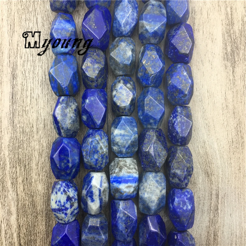 

Lazurite Faceted Beads,lapis lazuli Nugget Beads,Gem Stone Drilled Beads For DIY Jewelry MY1567