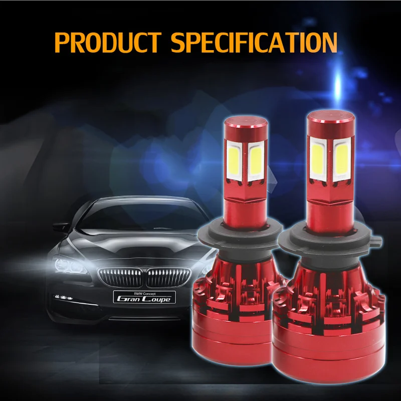 4 Side Lamp Unique Chip Spotlight H7 H4 Led Headlight Auto Car Lights 9005 9006 H13 H11 9007 5202 9004 Led Bulb 28000LM 6000K
4 Side Lamp Unique Chip Spotlight H7 H4 Led Headlight Auto Car Lights 9005 9006 H13 H11 9007 5202 9004 Led Bulb 28000LM 6000K