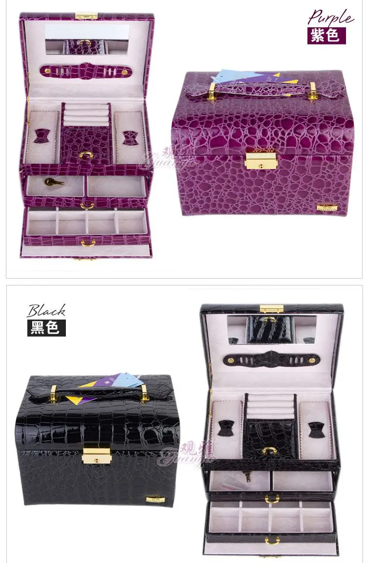 Jewelry box cosmetic box three layer jewelry box princess accessories holder display box display rack
Jewelry box cosmetic box three layer jewelry box princess accessories holder display box display rack