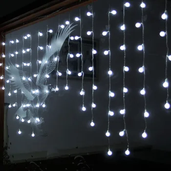 4m 100 Matte Ball Led Curtain String Lights Christmas Party Wedding Decoration Ball Icicle Lights Garland
4m 100 Matte Ball Led Curtain String Lights Christmas Party Wedding Decoration Ball Icicle Lights Garland