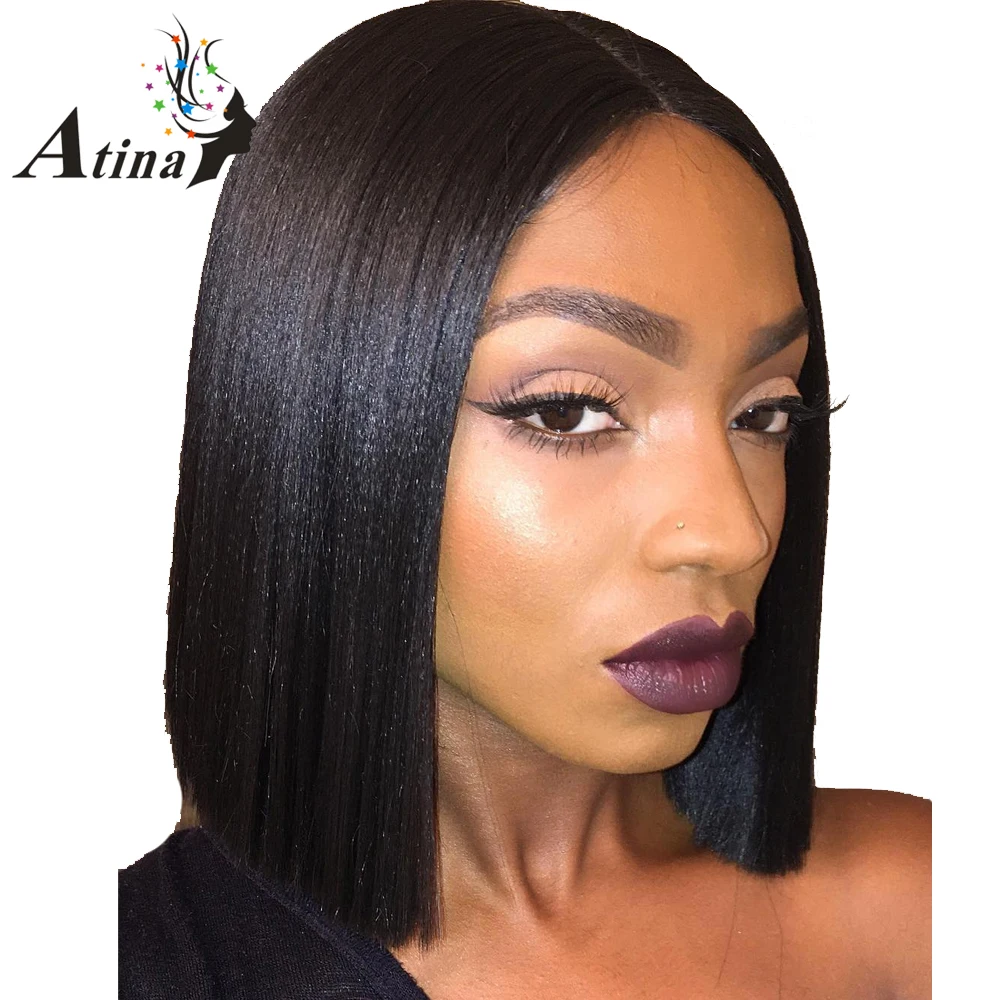 Italian Yaki Straight Human Hair Short Bob Wigs For Black Women Coarse Remy Lace Front Human Hair Wigs with Baby Hair Atina
Italian Yaki Straight Human Hair Short Bob Wigs For Black Women Coarse Remy Lace Front Human Hair Wigs with Baby Hair Atina