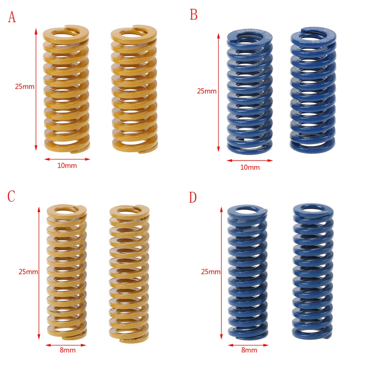 3D Printer Parts Spring Heated Bed 8*25MM/10*25MM Hot Plate CR10 Adjusting Accessories Reprap Imported For CR10 CR-10S MK2B MK2A
3D Printer Parts Spring Heated Bed 8*25MM/10*25MM Hot Plate CR10 Adjusting Accessories Reprap Imported For CR10 CR-10S MK2B MK2A