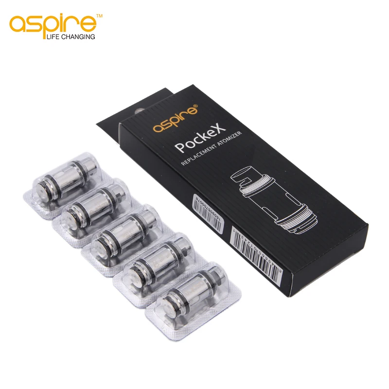 5 шт. Оригинал бренда "Aspire PockeX" катушка 0.6 Ом/1.2ом распылитель головка для Aspire
