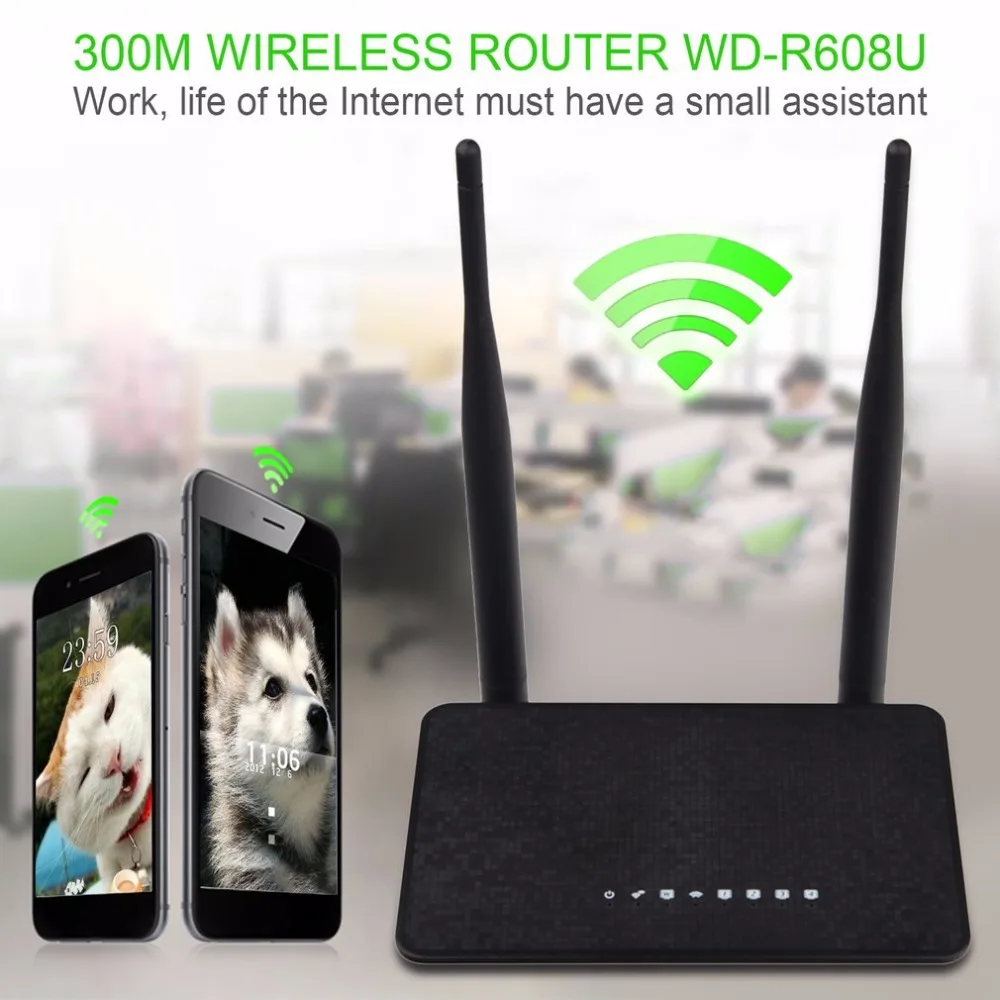 

300Mbps Wireless WiFi Router 1WAN + 4LAN Ports 802.11b/g/n MT7628KN Chipset 2.4Ghz Wi-Fi Repeater Booster With Fixed Aerial
