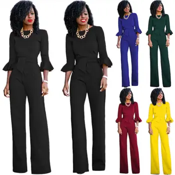 Fashion Women Round Neck Long Sleeve Solid Wide Leg Jumpsuit Romper Outwear Casual
Fashion Women Round Neck Long Sleeve Solid Wide Leg Jumpsuit Romper Outwear Casual