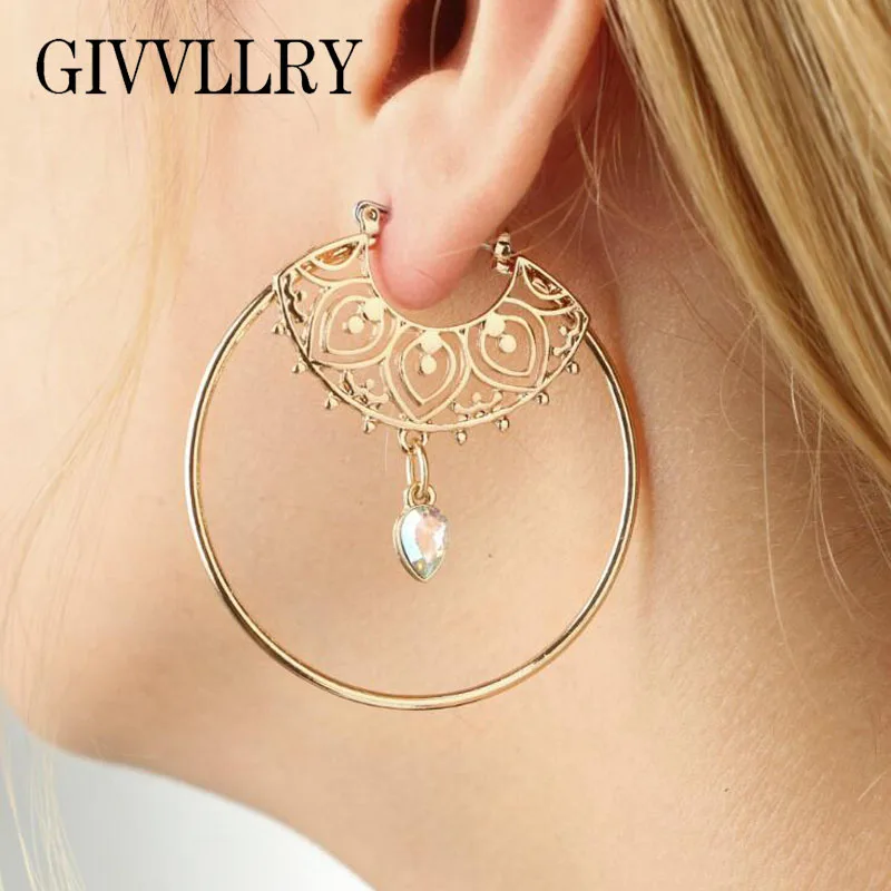 GIVVLLRY Bohemian Geometric Carved Earrings for Women Elegant Colorful Crystal Gold Color Statement Hoop Earings Fashion Jewelry
GIVVLLRY Bohemian Geometric Carved Earrings for Women Elegant Colorful Crystal Gold Color Statement Hoop Earings Fashion Jewelry