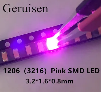 SMD SMT 1206 Pink Super bright LED lamp light High quality New 1206 SMD LED 3216 PINK 1206 DIODES 3.2*1.6*0.8MM 3000PCS
SMD SMT 1206 Pink Super bright LED lamp light High quality New 1206 SMD LED 3216 PINK 1206 DIODES 3.2*1.6*0.8MM 3000PCS