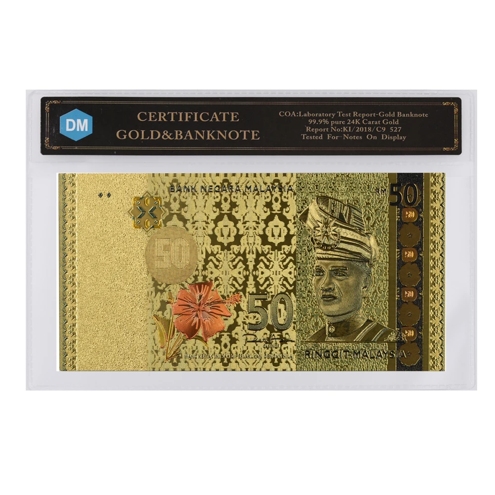 New Products 2018 New Arrival Malaysia Colorful Gold Banknote Creative 50 Ringgit In Plastic Case Fake Money Bills
New Products 2018 New Arrival Malaysia Colorful Gold Banknote Creative 50 Ringgit In Plastic Case Fake Money Bills