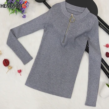 Chic Zipper Sweater 2018 NEW Autumn Winter Women Sweater Pullover Sexy Female Sweater o-neck Knitted Slim Pullovers Female Pull
Chic Zipper Sweater 2018 NEW Autumn Winter Women Sweater Pullover Sexy Female Sweater o-neck Knitted Slim Pullovers Female Pull