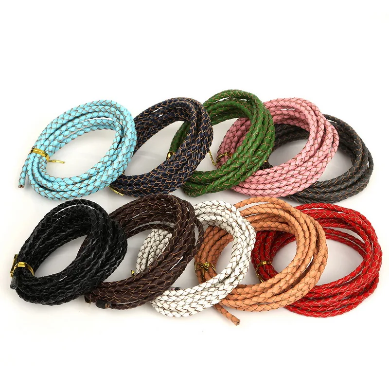 2m/lot 3mm Round Genuine Braided Leather Cord Rope String Thread Cord For DIY Necklace Bracelet Jewelry Making Accessories
2m/lot 3mm Round Genuine Braided Leather Cord Rope String Thread Cord For DIY Necklace Bracelet Jewelry Making Accessories