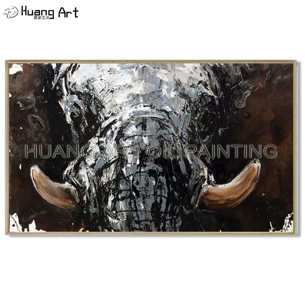 Artist Hand-painted High Quality Modern Impression Elephant Head Oil Painting on Canvas Animal Painting for Living Room Decor
Artist Hand-painted High Quality Modern Impression Elephant Head Oil Painting on Canvas Animal Painting for Living Room Decor