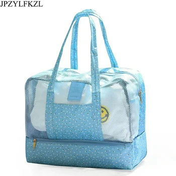 JPZYLFKZL Fashion Mesh Beach Handbag Women Men Large Capacity Double Floor Top-shoulder Bag Dry And Wet Separation Travel Bags
JPZYLFKZL Fashion Mesh Beach Handbag Women Men Large Capacity Double Floor Top-shoulder Bag Dry And Wet Separation Travel Bags