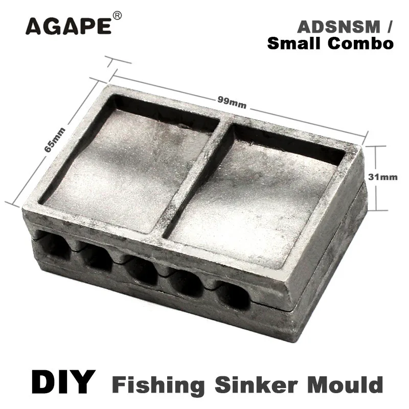 AGAPE DIY Fishing Snapper Sinker Mould ADSNSM/Small Combo Snapper Sinker 28g 56g 84g 5 Cavities
AGAPE DIY Fishing Snapper Sinker Mould ADSNSM/Small Combo Snapper Sinker 28g 56g 84g 5 Cavities