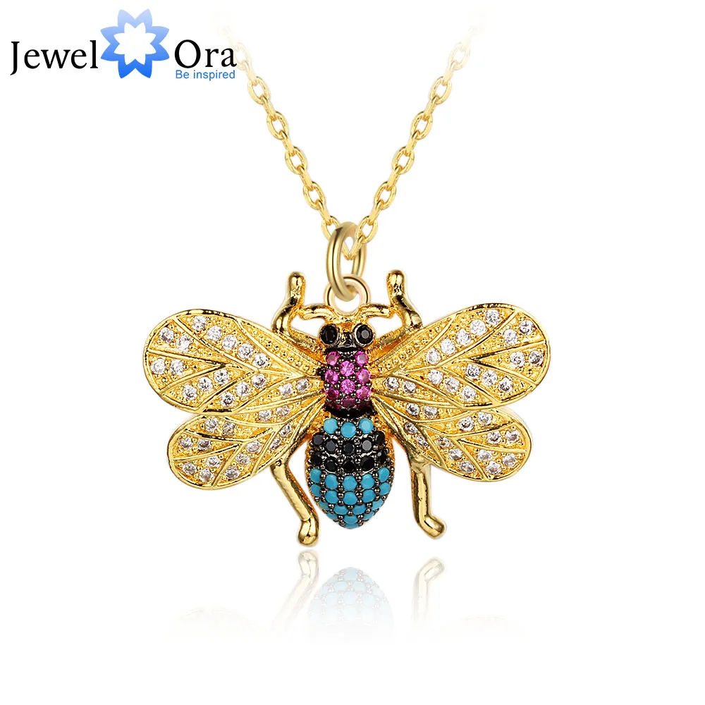 Очаровательные модные ожерелья для женщин пчела насекомые животное кулон колье