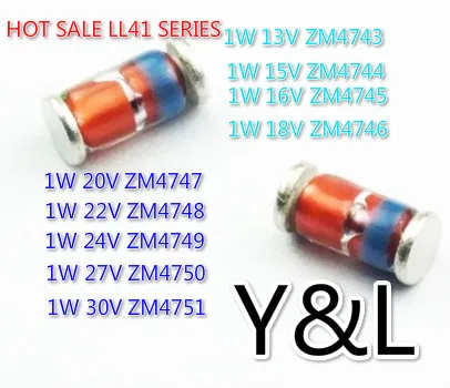 Zener Diode13V 15V 16V 18V 20V 22V 24V 27V 30V ZM4743 ZM4744 ZM4745 ZM4746 ZM4747 ZM4748 ZM4749 ZM4750 ZM4751 20 шт. | Электроника