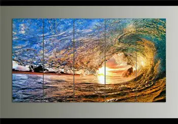Framed Art 5 Panel Sunset On The Beach With Screw Ocean Wave Wall Painting Printed On Canvas Home Decor Free Shipping F/1045
Framed Art 5 Panel Sunset On The Beach With Screw Ocean Wave Wall Painting Printed On Canvas Home Decor Free Shipping F/1045
