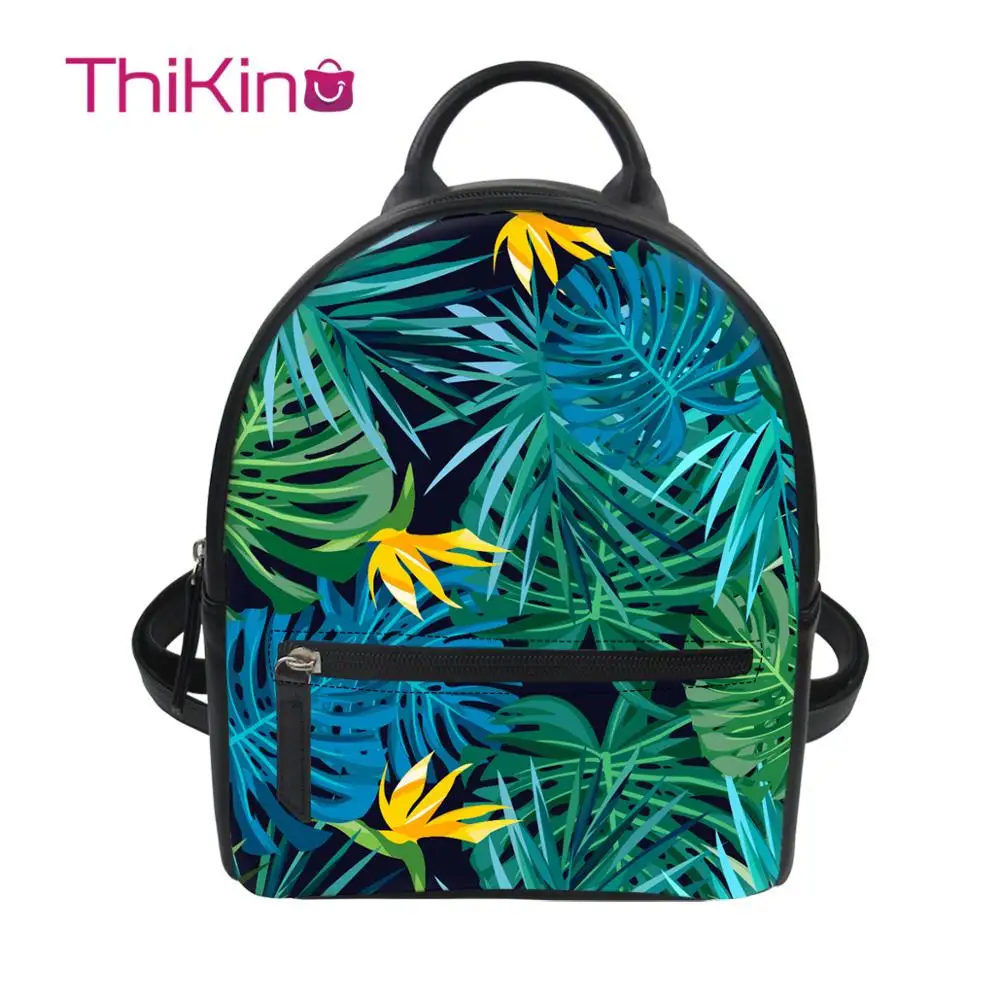 Thikin Tropical Plant Backpack for Ladies Girls Flower Pattern Travel Mochila PU Mini Zipper Schoolbag Student Preppy Style Bag
Thikin Tropical Plant Backpack for Ladies Girls Flower Pattern Travel Mochila PU Mini Zipper Schoolbag Student Preppy Style Bag