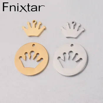 Fnixtar Round Hollow Crown And Small Crown Charm Mirror Polished Stainless Steel Matching DIY Charms 20piece/lot
Fnixtar Round Hollow Crown And Small Crown Charm Mirror Polished Stainless Steel Matching DIY Charms 20piece/lot