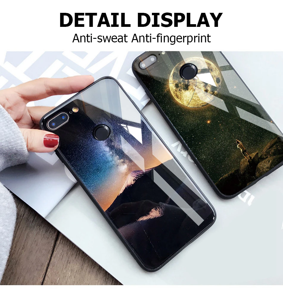  TOMKAS Glass Silicon Case On For Huawei Mate 10 Lite P20 Lite P20 Pro P Smart Cover Phone Case On Honor 10 9 Lite 9 Stars Space  (1)