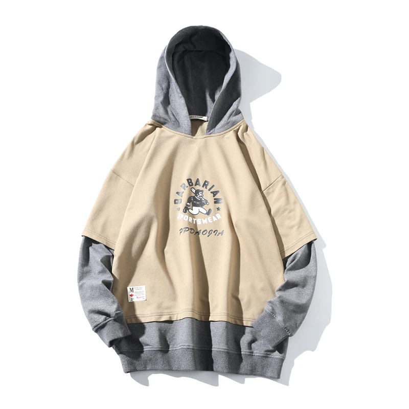 Pullover Hoodies Mens Harajuku Hooded Fleece Sweatshirts Contrast Color Black Khaki Hoodie For Man Fashion Clothing 2019
Pullover Hoodies Mens Harajuku Hooded Fleece Sweatshirts Contrast Color Black Khaki Hoodie For Man Fashion Clothing 2019