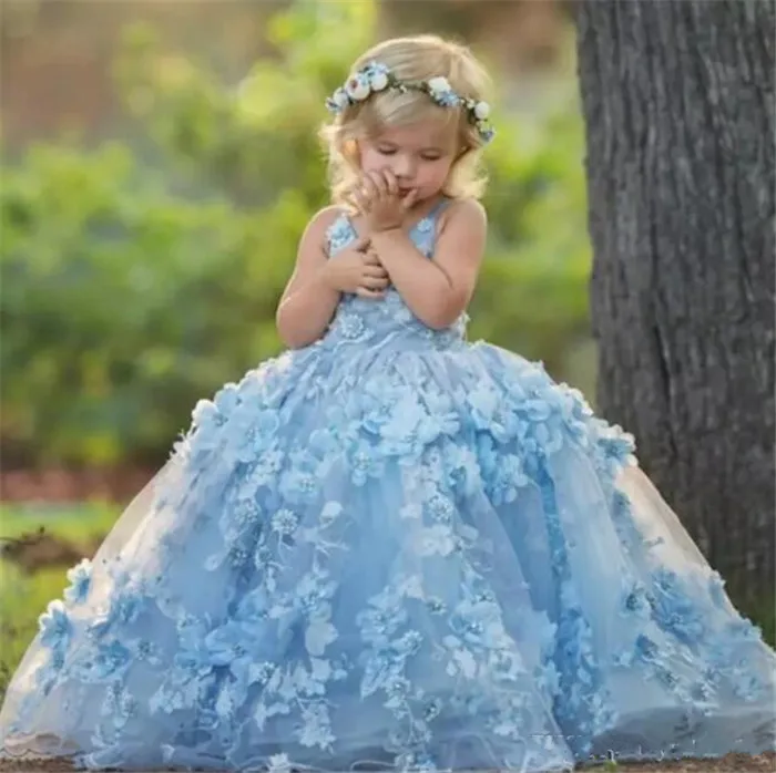 Luxury Sky Blue Flower Girl Dresses Ball Gown 3D Flowers Beautiful Girls Pageant Dress First Birthday Party Dress for Girls
Luxury Sky Blue Flower Girl Dresses Ball Gown 3D Flowers Beautiful Girls Pageant Dress First Birthday Party Dress for Girls