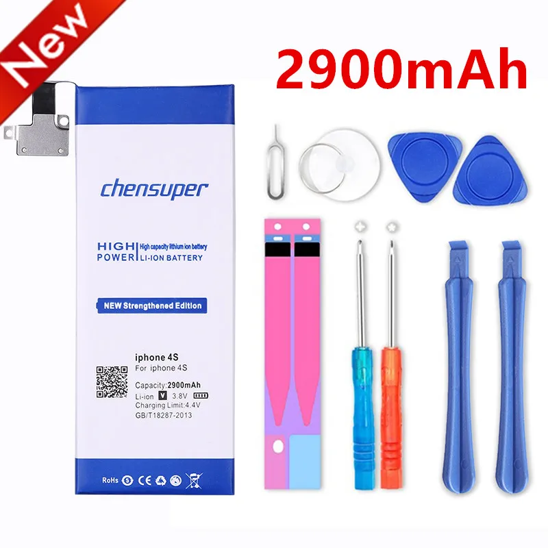 Chensuper 2900 мАч, аккумуляторы для мобильных телефонов Apple iphone, аккумулятор для iphone4S, 4GS, для Apple 4S, аккумулятор +
Chensuper 2900 мАч, аккумуляторы для мобильных телефонов Apple iphone, аккумулятор для iphone4S, 4GS, для Apple 4S, аккумулятор +