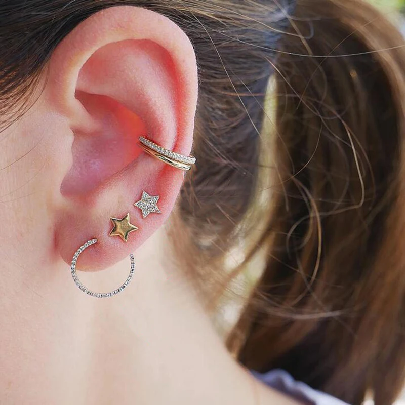 5 Pcs/set Bohemia Crystal Earrings Set Gold Star Simple Women Small Stud Earring Femme Ear Cuff Jewelry 2019 New Fashion
5 Pcs/set Bohemia Crystal Earrings Set Gold Star Simple Women Small Stud Earring Femme Ear Cuff Jewelry 2019 New Fashion