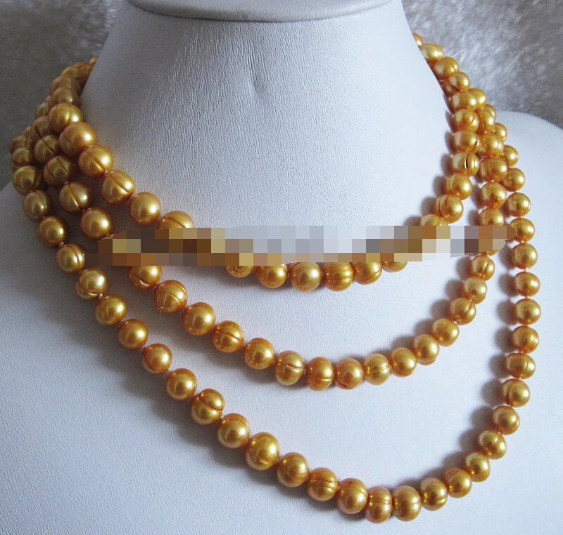FREE SHIPPING>>>@@ > 0750 Golden Freshwater Pearl Necklace 
FREE SHIPPING>>>@@ > 0750 Golden Freshwater Pearl Necklace
