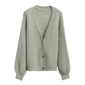 loose knitted women sweater and cardigan button v-neck lantern sleeved solid female casual student outwear coat tops
loose knitted women sweater and cardigan button v-neck lantern sleeved solid female casual student outwear coat tops