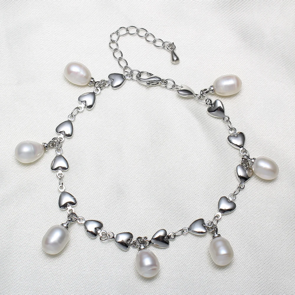 YYW Wedding Bridal Freshwater Cultured Pearl Bracelet Jewelry Heart Chain Natural Real Drop Charm Pearl Dangle Bangles Bracelets
YYW Wedding Bridal Freshwater Cultured Pearl Bracelet Jewelry Heart Chain Natural Real Drop Charm Pearl Dangle Bangles Bracelets