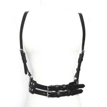 Women sexy Punk harness Handmade Leather Body girl Bondage Cage Waist Belt two rows cross chest belt stud rivet suspender
Women sexy Punk harness Handmade Leather Body girl Bondage Cage Waist Belt two rows cross chest belt stud rivet suspender