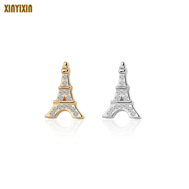 Cute Crystal Eiffel Tower Stud Earrings for Women Simple Gold Silver Lovely Earrings Fashion Jewelry Summer Accessory Party Gift
Cute Crystal Eiffel Tower Stud Earrings for Women Simple Gold Silver Lovely Earrings Fashion Jewelry Summer Accessory Party Gift