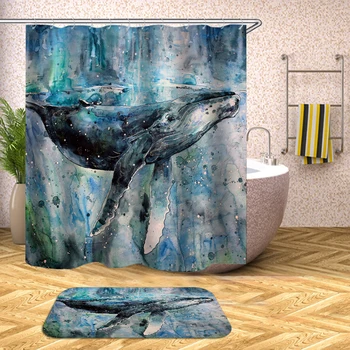 Waterproof Bath Screen Curtains Polyester Bathroom Shower Curtains for Home Modern Printing Cartoon Fish Whale z0338
Waterproof Bath Screen Curtains Polyester Bathroom Shower Curtains for Home Modern Printing Cartoon Fish Whale z0338