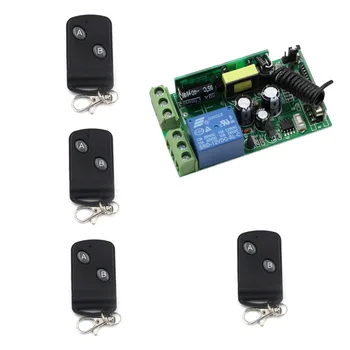 AC85V 110V 220V 250V 1CH 10A Relay RF Wireless Remote Control Switch 4*Transmitters+ Receiver 2 Key Household Remote Control
AC85V 110V 220V 250V 1CH 10A Relay RF Wireless Remote Control Switch 4*Transmitters+ Receiver 2 Key Household Remote Control