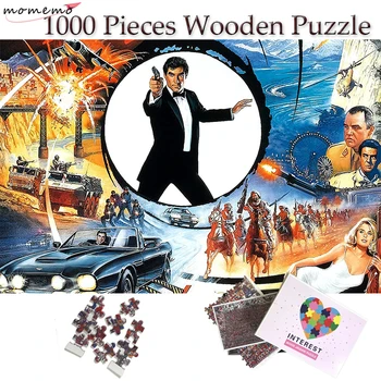 MOMEMO James Bond 007 Puzzles Famous Movies Pattern Wooden Jigsaw Puzzle 1000 Pieces for Adults Kids Puzzle Toys Home Decoration
MOMEMO James Bond 007 Puzzles Famous Movies Pattern Wooden Jigsaw Puzzle 1000 Pieces for Adults Kids Puzzle Toys Home Decoration